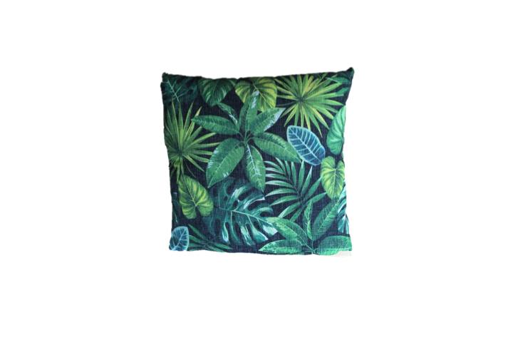 COUS1002 TISSUS FEUILLAGE VERT & BLANC